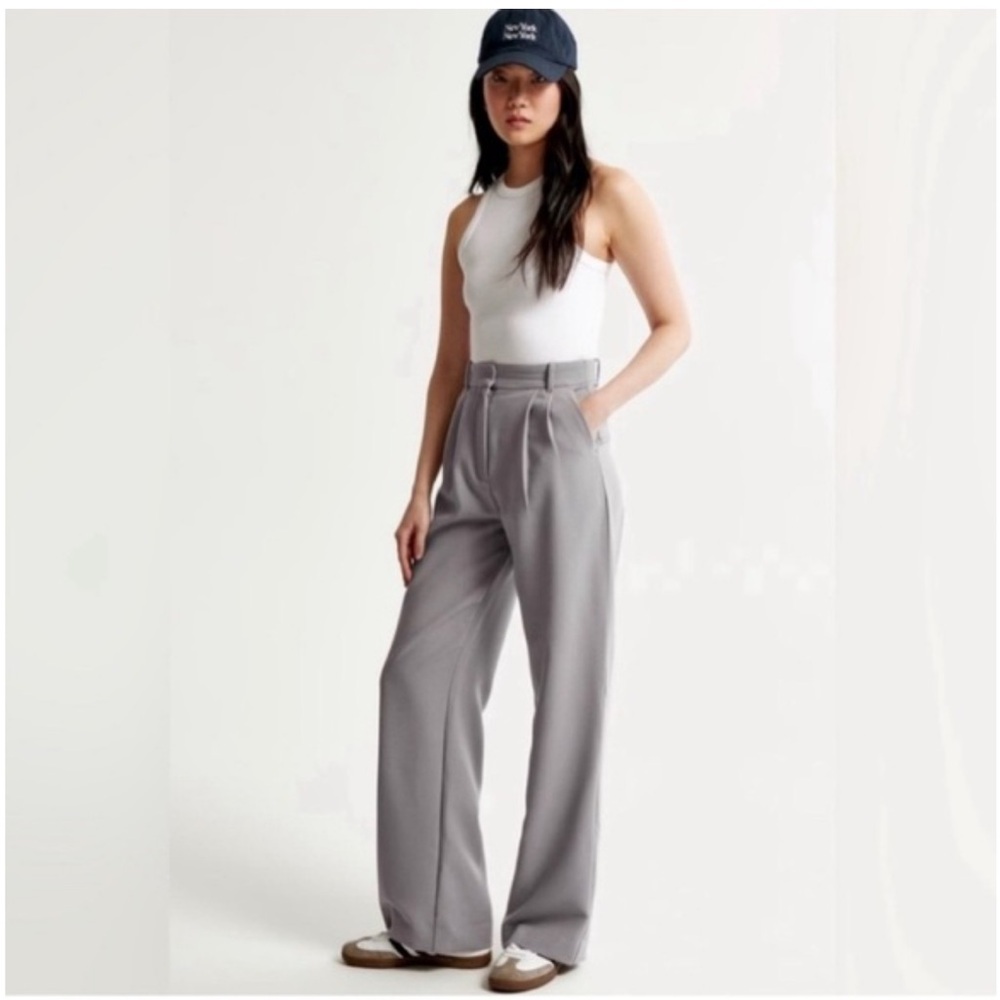 Abercrombie & Fitch Sloane Gray Wide Leg Pants - XL